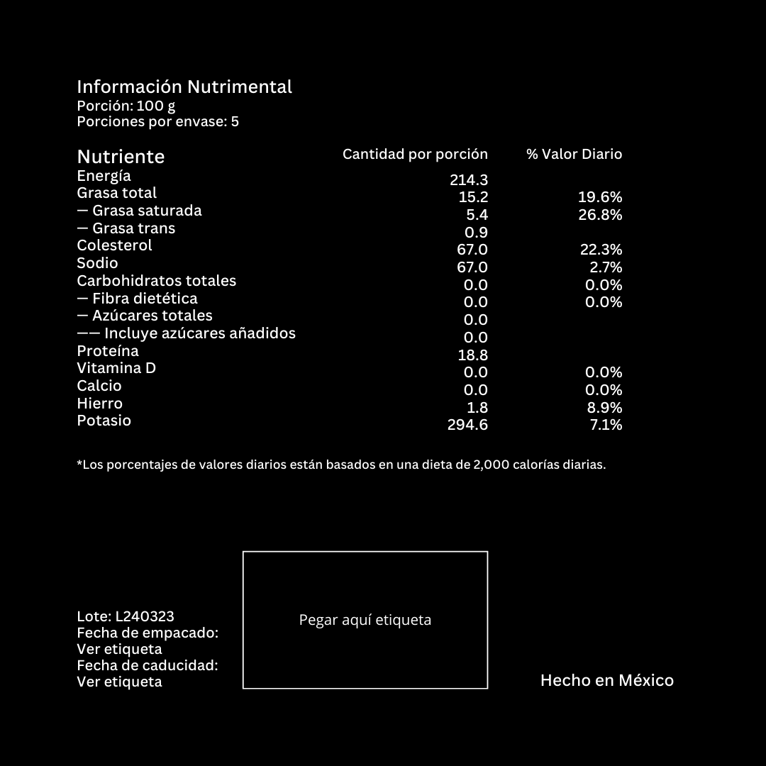 Carne Molida Angus Orgánica Carne molida 100% de res Angus orgánica, proveniente de ganado criado en ranchos certificados de Estados Unidos, sin uso de hormonas, antibióticos ni fertilizantes sintéticos. Esta carne premium es importada directamente desde
