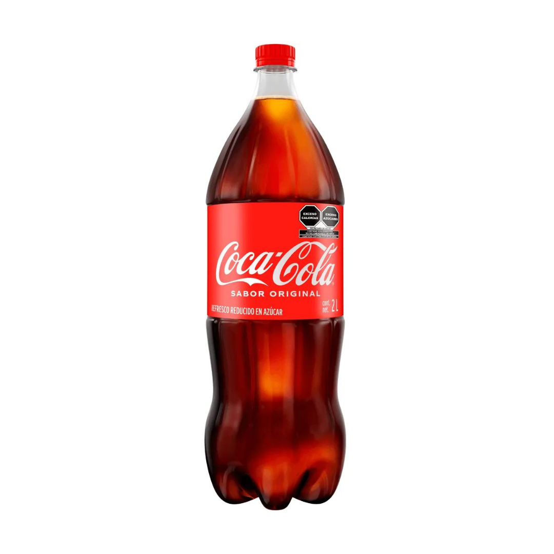 Refresco Coca-Cola 2 L El delicioso y refrescante sabor de Coca-Cola Original de 2 litros es una opción para disfrutar cualquier platillo, en todo momento. Siente el sabor con Coca-Cola y elige esta presentación familiar que es ideal para compartir con tu