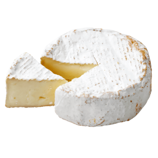 Brie El queso Brie es un queso de pasta blanda con una corteza ligeramente enmohecida, elaborado con leche cruda de vaca. Este icónico queso francés se distingue por su textura cremosa y su sabor delicado pero complejo. Según la variedad, puede ofrecer no