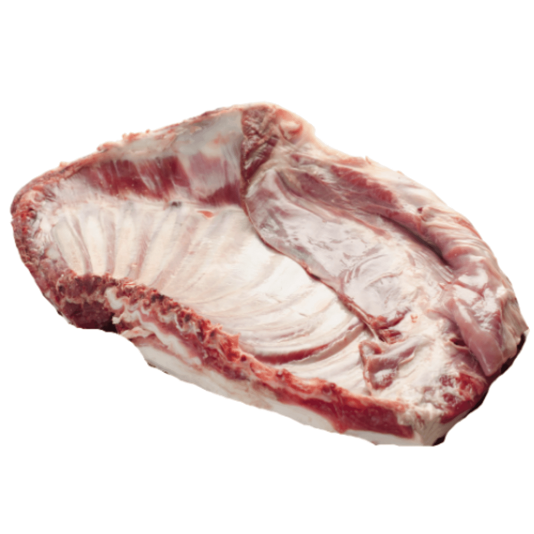 Costilla de Cordero *Especificar si lo desea entero o en trozos La Costilla de Cordero es un corte selecto que destaca por su sabor intenso y textura tierna. Se ofrece en costillar entero o en cortes individuales, adaptándose a todo tipo de preparaciones.