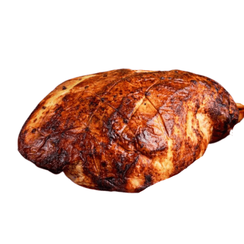 Pierna adobada (sin cocinar) Pierna adobada empacada al vacio claveteada lista para hornear y rellenar.DSPC