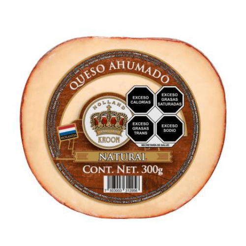 Gouda Ahumado Kroon El Gouda Ahumado es una deliciosa variante del queso Gouda tradicional, reconocido por su característico sabor suave con un toque ahumado que lo hace único. Este queso, de textura semidura y cremosa, es perfecto tanto para disfrutar so