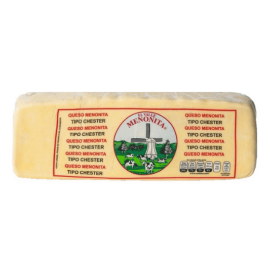 Queso Chihuahua (menonita) Queso elaborado con leche pasteurizada, de pasta firme y suave, color amarillo pálido, que se derrite con facilidad. Lo produce la comunidad menonita de origen holandés y alemán, que emigró a Canadá y se estableció en Chihuahua