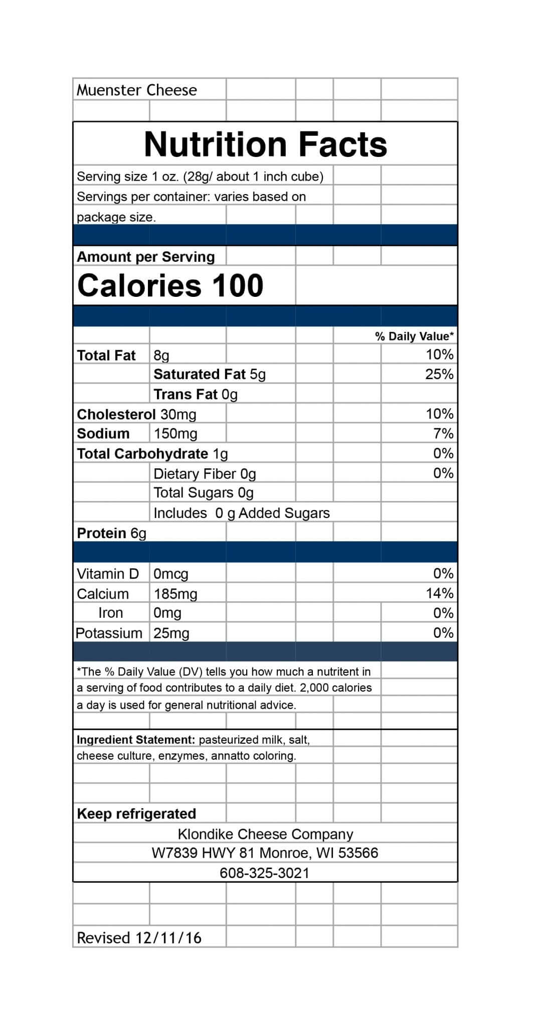 Muenster Buholzer Brothers Muenster es un queso de cáscara de naranja originario de la región de Frances Alsace. El queso Muenster tipo americano fue elaborado originalmente por inmigrantes europeos que comenzaron a producirlo en Wisconsin a fines de la d
