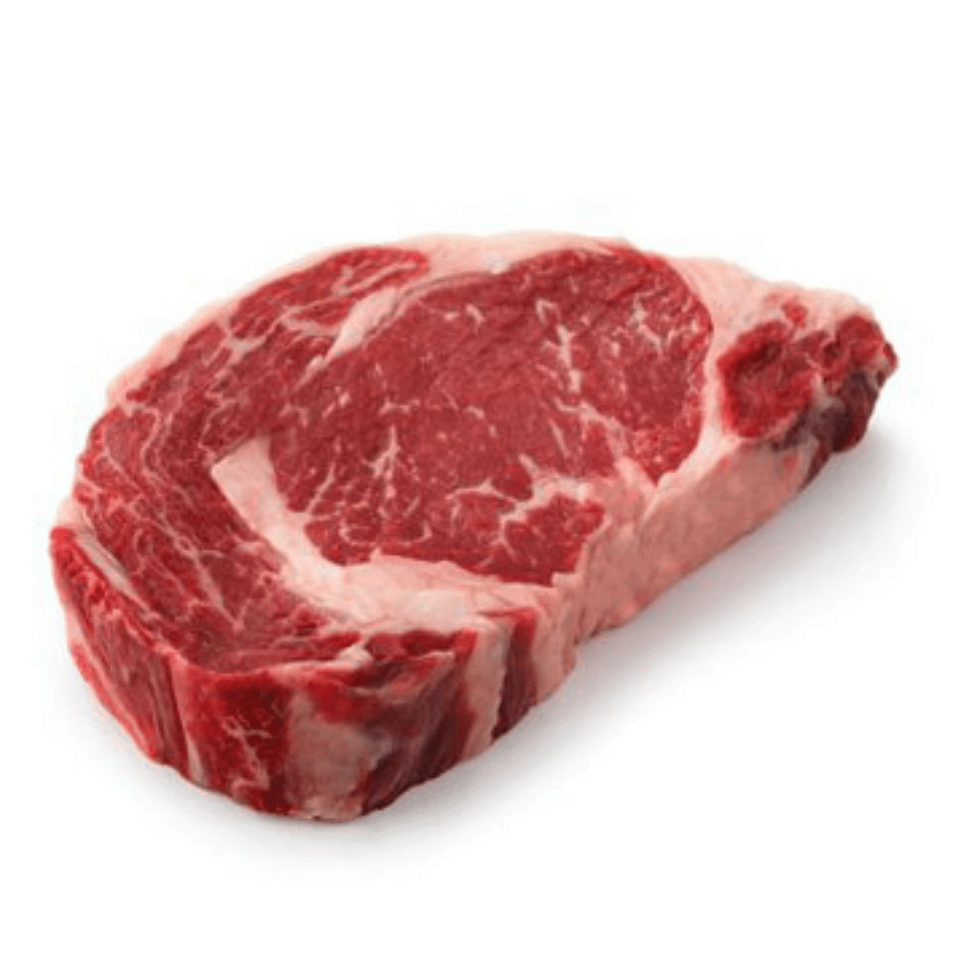 Rib eye Choice El ojo de bistec es un filete extraído de la sección de la costilla de ternera, entre las costillas seis y la doce. Los filetes de ojo de bistec están mayoritariamente compuestos por el músculo longísimo pero también pueden contener partes