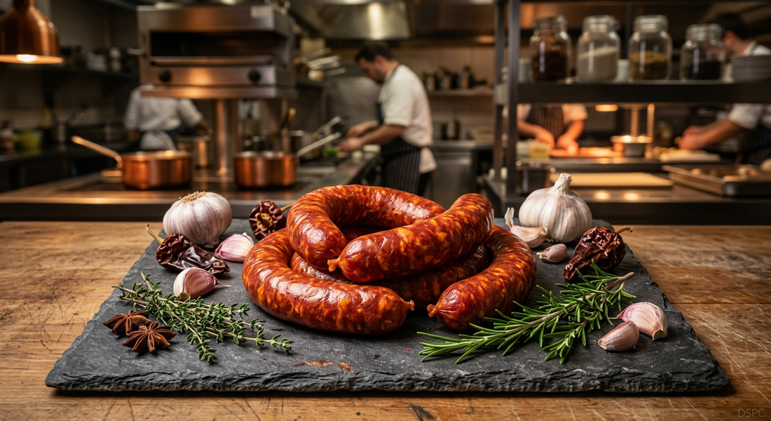 Chistorra Gourmet Mayoreo en Puebla: Calidad TIF para Restaurantes — DSPC - Distribuidora San Pedro Cholula, San Pedro Cholula, Puebla, México