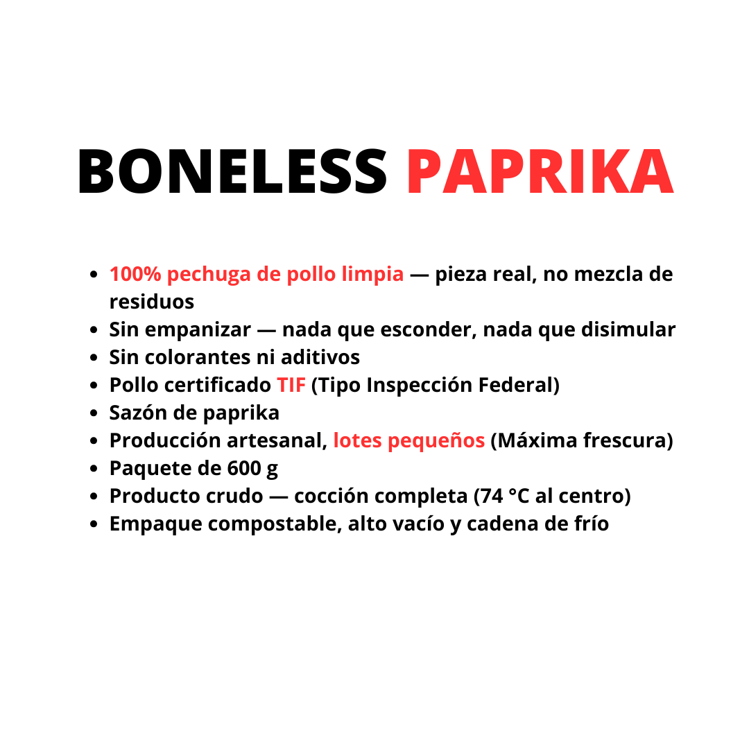 Boneless Paprika DSPC (100% pechuga de pollo)