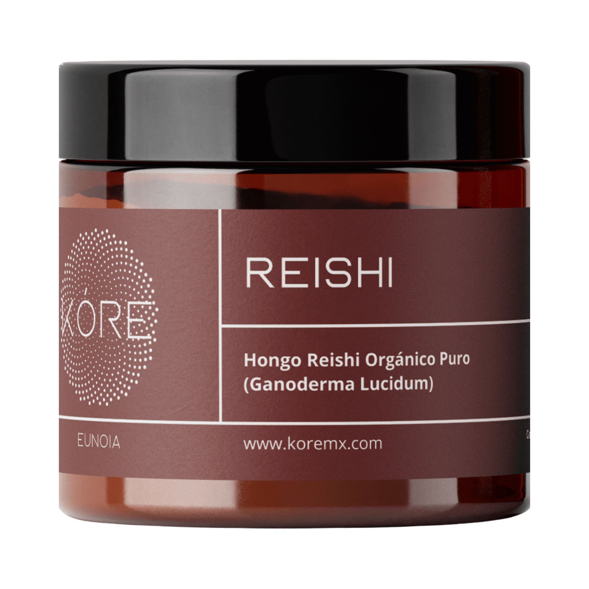 Reishi (Ganordemra Lucidum) Extracto puro de Ganoderma lucidum (Reishi), hongo conocido por su uso tradicional en el apoyo del bienestar inmunológico y el equilibrio general del organismo. Presentado en un frasco con 60 cápsulas, es un complemento ideal p